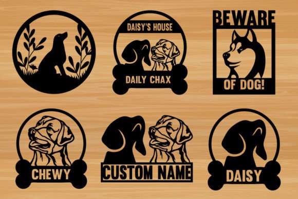 10 Dog Metal Wall Decor Art Laser Design