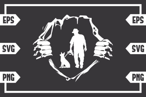 Chest Rip off Guy with Dog