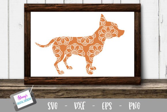 Dog Chihuahua with Mandala Pattern