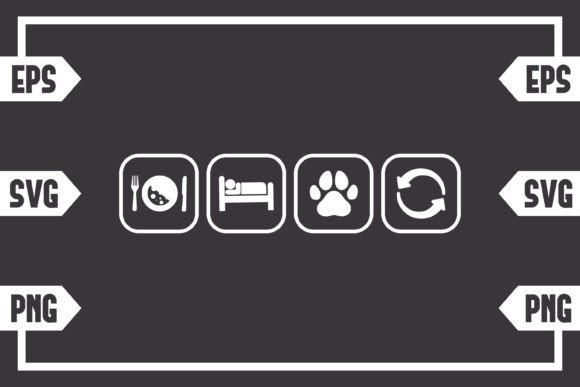 Eat Sleep Dog Paw Repeat 1