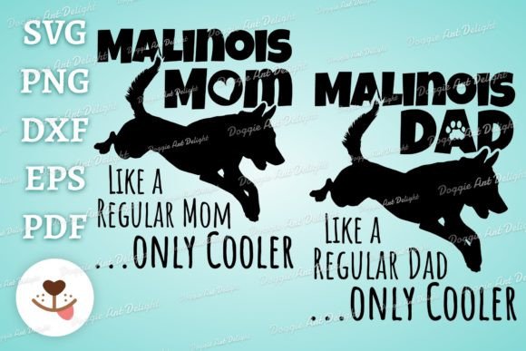 Fun Belgian Malinois Dog Mom Dad