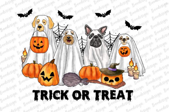 Funny Ghost Dog Halloween Sublimation