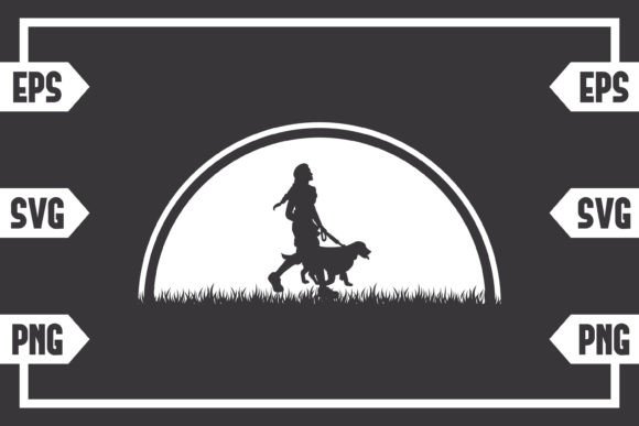 Half Circle - Female with Dog