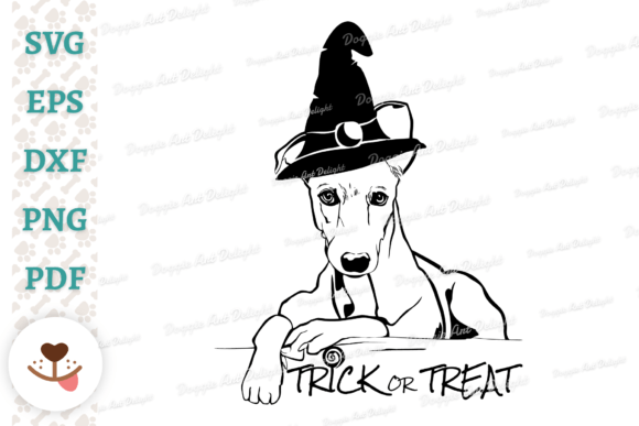 Halloween Whippet Dog in Witch Hat