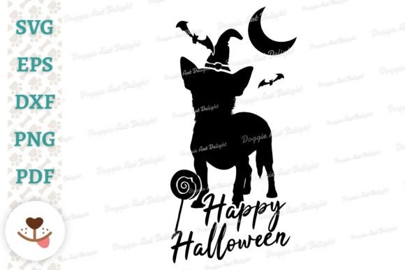 Happy Halloween Chihuahua Dog Cut File