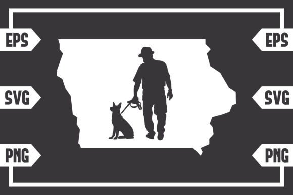 Iowa - Guy with Dog