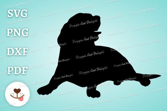 Lying Beagle Dog Vector Clipart