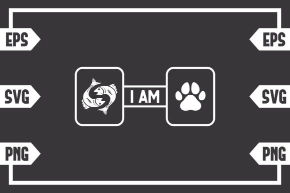 Pisces Symbol and Dog Paw