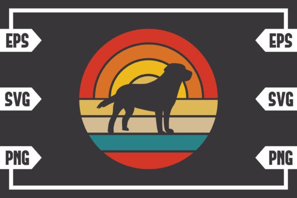 Retro Circle - Dog